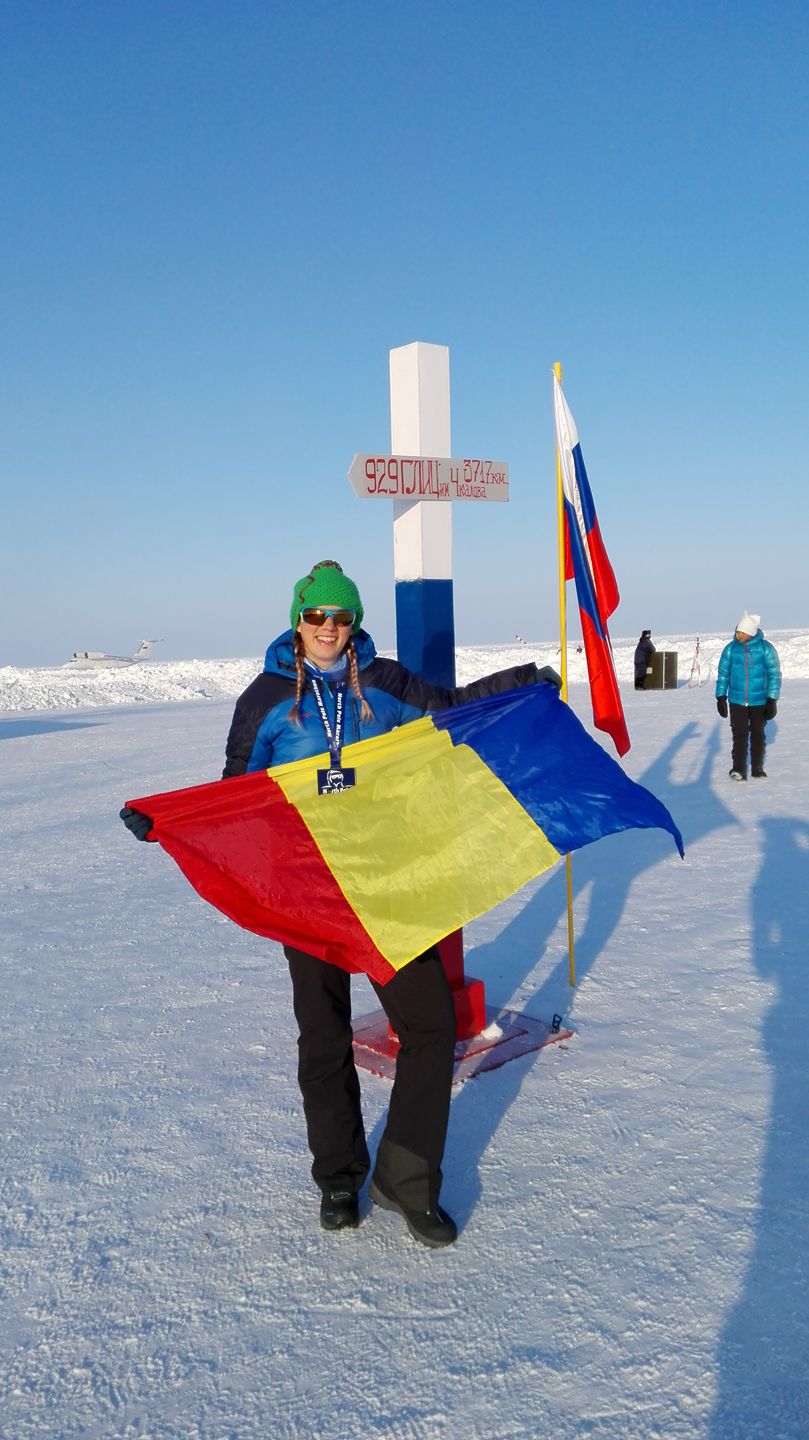 Romanian woman wins silver medal in the North Pole marathon